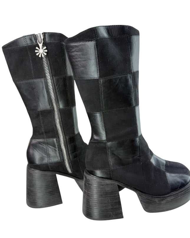 Delia’s Dolls Kill patchwork platform go go boots 🤩
