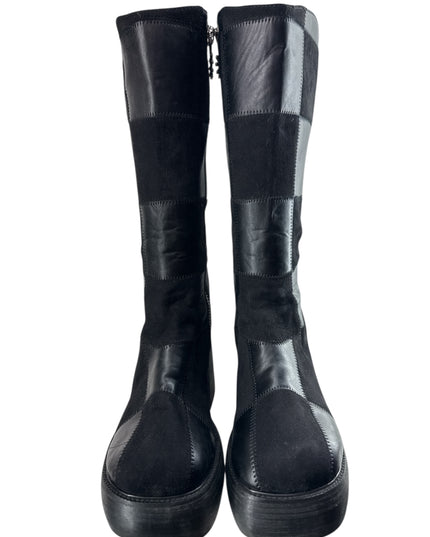 Delia’s Dolls Kill patchwork platform go go boots 🤩